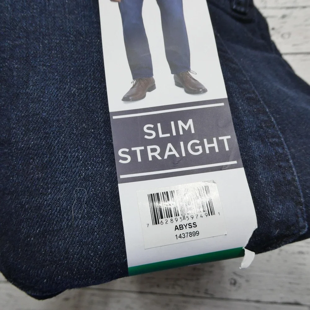 Chaps Jeans Mens 38x30‎ Blue Slim Straight Comfort Stretch Durable Denim Pants